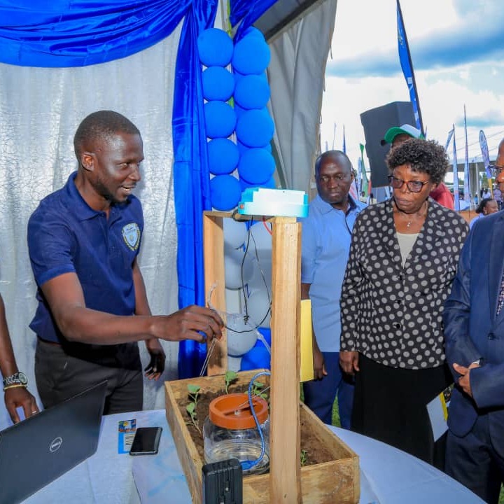 Presenting the computerized Irrigation System at NCHE  In Gulu